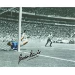 Gordon Banks Signed 1970 Mexico World Cup Pele Save 8x10 football photo. Good Condition. All