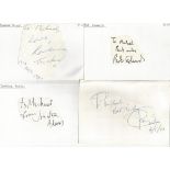 Actors signed 6x4 white index card collection. 50 cards. Dedicated to Mike or Michael. Some of