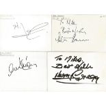 Manchester Utd FC Football signed 6x4 white index card collection. 26 cards. Dedicated to Mike or