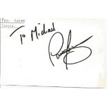 Paul Young signed 6x4 white card to Mike or Michael. Name and date written on each card. Comes