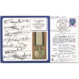 Conspicuous Gallantry Medal cover signed Fourteen WW2 winners. Only 12 were signed by Flt Sgt