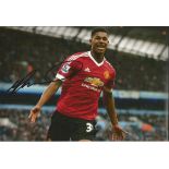 Marcus Rashford signed 12x8 colour photo of the Man Utd strip. Good Condition. All signed items come