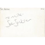 Joe Jackson signed 6x4 white card to Mike or Michael. Name and date written on each card. Comes from