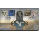 Above and Beyond, the world of Birds Coin FDC PNC. 1 dollar Preserve Planet Earth coin inset. 18/1/
