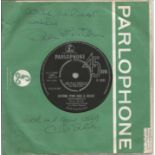 Brian Epstein and Cilla Black signed 45rpm record sleeve. Includes Anyone who had a heart record.