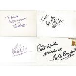 Football Managers signed 6x4 white index card collection. 18 cards. Dedicated to Mike or Michael.