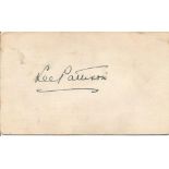 Lee Pattison signed album page. July 22, 1890, Grand Rapids, Wisconsin, December 22, 1966,