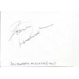 Joan Armatrading signed album page with Simon Williams on reverse. Good Condition. All signed