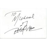 Bobby Vee signed 6x4 white card to Mike or Michael. Name and date written on each card. Comes from a