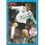 Peter Crouch signed colour A4 football magazine page. Good Condition. All signed items come with our