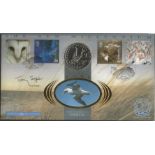Tony Soper signed Above and Beyond, the world of Birds Coin FDC PNC. 1 crown Preserve Planet Earth
