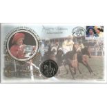 Sir Peter O'Sullivan CBE signed Queen Elizabeth the Queen Mother coin FDC. Benham official cover.