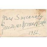 Guiomar Novaes signed album page. February 28, 1895, March 7, 1979 was a Brazilian pianist noted for