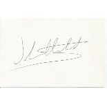 Johnny Herbert signed 6x4 white card, Formula 1 motor racing driver. Good Condition. All signed