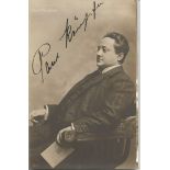 Paul Knupfer signed vintage photo. German bass. He studied at Sondershausen, where he made his debut