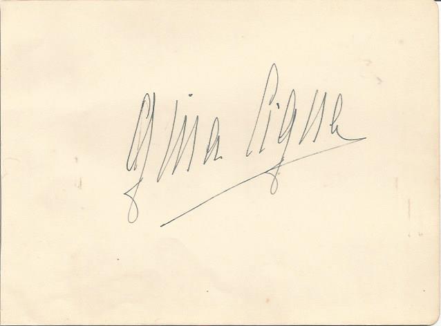 Gina Cigna signed album page. 6 March 1900, 26 June 2001 was a French-Italian dramatic soprano. Good