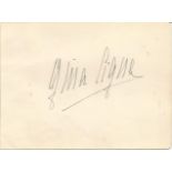 Gina Cigna signed album page. 6 March 1900, 26 June 2001 was a French-Italian dramatic soprano. Good