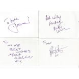 Cricket signed 6x4 white index card collection. 100+ cards. Dedicated to Mike or Michael. Some of