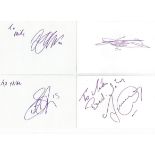 Leeds Utd FC Football signed 6x4 white index card collection. 40+ cards. Dedicated to Mike or