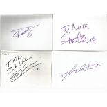 Tottenham Hotspur FC Football signed 6x4 white index card collection. 30+ cards. Dedicated to Mike