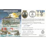 Lt A. E. P. Briggs, Ld Seaman R. E. Tilburn signed 50th ann WW2 cover JS50/41/5 Sinking of The