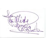 Petula Clark signed 6x4 white card to Mike or Michael. Name and date written on each card. Comes