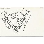 Alvin Stardust signed 6x4 white card to Mike or Michael. Name and date written on each card. Comes