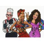 Stooshe signed 8x6 colour caricature photo. Good Condition. All signed items come with our