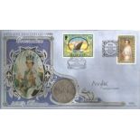 Duke of Norfolk signed 45th anniv of the coronation coin FDC. Benham official cover. Coin inset.