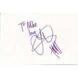 Jamie Callam signed 6x4 white card to Mike or Michael. Name and date written on each card. Comes