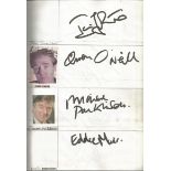 Large Book of mainly Entertainment autographs. Over 500 signed 4 per page in large book, lots of