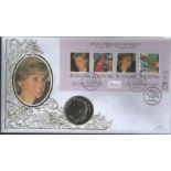 Diana Princess of Wales official Benham coin FDC. Stanley 31/3/98 postmark, C98/28c. Good Condition.