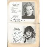 Actresses autograph collection in A4 book. Approx. 80 b/w 6 x 4 size photo pages from Management
