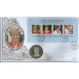 Diana Princess of Wales official Benham coin FDC. Botswana 1/6/98 postmark, C98/28e. Good Condition.