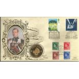 Edward VIII Benham 1996 official Coin FDC PNC. 1996 C96/5 coin cover comm. Two GB stamps