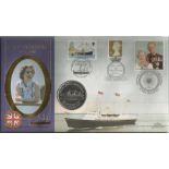 Royal Yacht Britannia Benham official coin FDC PNC C97/17. 1997 cover comm the Final Voyage. GB &