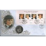 Diana Princess of Wales official Benham coin FDC. Tonga 29/5//98 postmark, C98/28j. Good