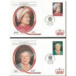 Queen Mother collection. Includes FDCs, unmounted stamps and miniature sheets. Mainly British