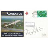 Delivery Flight Concorde 206 British Airways Crew signed Concorde flown cover. Delivery Flight