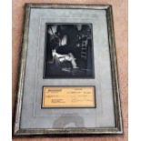 Clark Gable autograph, cheque 22cm x 9cm signed by Gable and mounted with image to 45cm x 62cm. Good