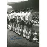 Ron Flowers England Team B/W, 12 X 8 Photo Depicting A Superb Image Showing The England Team