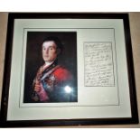 Lord Wellington autograph, letter in the hand of Wellington together with two free fronts and