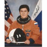 Salizhan Sharipov Cosmonaut signed 10x8 colour space suit photo. Good Condition. All signed items