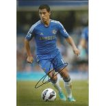 Eden Hazard signed 12x8 colour football photo in Chelsea kit. Good Condition. All signed items