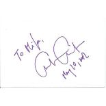 Chelsea Clinton signed 6x4 white card. Dedicated to Mike/Michael. Comes from large in person