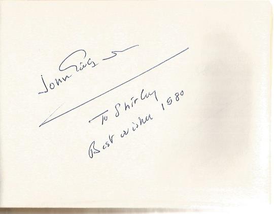 Autograph Album. Contains signatures of 20 Stars of 1980s. Includes Sir John Gielgud, Simon - Image 3 of 5