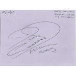 David Coultard signed album page. British former Formula One racing driver turned presenter,