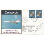 Casablanca, Filton British Airways Crew signed Concorde flown cover. Flt. No. 534 Concorde 202, G-