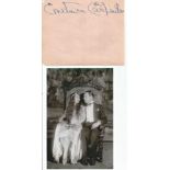 Constance Carpenter and on back Maxwell Reed signed autograph album page with 6 x 4 unsigned