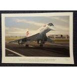 Concorde Limited Edition Match Numbered Pair of signed prints. We can also offer a match numbered